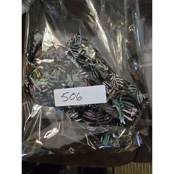 Cynthia Rowley Sleeveless Tropical Leaf Print Dress Multicolor Womens Size L - Picture 7 of 7